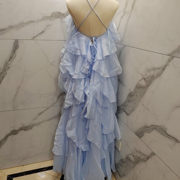 chinese dress ladies Hire Aje Pandorea Maxi Dress Blue Size 8 Bayside Melbourne  lonedresshire